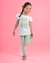 Conjunto Ursinho Infantil Menina Bordado Milon- VERDE - CASTELO DA LIZ