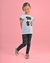 Conjunto Ursinho Infantil Menina Bordado Milon- PRETO - comprar online