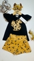 Conjunto Infantil Menina Esquilo Milon- PRETO/ CAMURÇA - comprar online