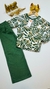 Imagem do Conjunto infantil estampa NANAI Moletom- verde jungle