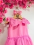 Vestido Festa com Aplicação de Strass e Saia de Tule Malagah - ROSA