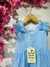 Vestido Festa em Tule com Babado Sobreposto Malagah - AZUL - loja online