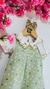 SALOPETE- Conjunto Infantil Menina Corações Milon - VERDE - CASTELO DA LIZ