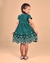 Vestido Infantil Menina Flores Milon - VERDE - comprar online