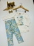 Conjunto Infantil Menina Flores Milon -AZUL na internet