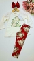 Conjunto legging MILON- Flores vermelho