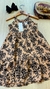 Vestido Infantil Menina Flores Milon-MARROM - comprar online