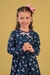Vestido Infantil Menina Flores Milon - AZUL - CASTELO DA LIZ