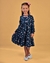 Vestido Infantil Menina Flores Milon - AZUL - comprar online