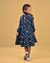 Vestido Infantil Menina Flores Milon - AZUL na internet