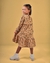 Vestido Infantil Menina Flores Milon - CAMURÇA na internet