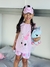 Pijama coelho+tapa-olhos - Rosa - comprar online