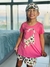 Pijama Oncinha + Tapa-olhos - Rosa - comprar online