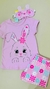 Pijama coelho+tapa-olhos - Rosa - comprar online