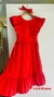 Vestido em algodão - Vermelho - comprar online