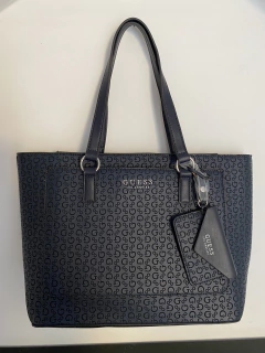 GUESS - Bolsa grande com Porta Cartão - Azul Marinho Monograma