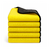Kit 5 Toalha Pano de Microfibra Automotivo, 2 Lados, 400gsm, 40x40cm, Amarelo