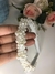 Tiara Bordada Branca com Cristais