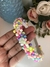 Tiara Bordada Candy Com Flores Brancas