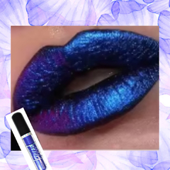 Labial metalizado azul
