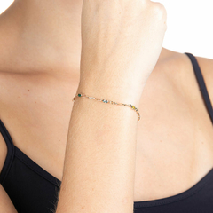 Pulseira com Cristais Coloridos -550643