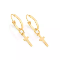BRINCO ARGOLA COMPOSTO POR CRUZ PENDURADA - 520404 - comprar online