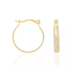 BRINCO ARGOLA TRABALHADA COM APLIQUE DE RHODIUM -523921 - comprar online