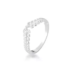 ANEL CHEVRON RAMINHO LISO DE PRATA - 2449212