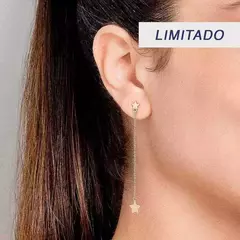 BRINCO PENDURADO ESTRELAS BANHADO A OURO 18K - 526904 na internet