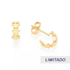 BRINCO MEIA ARGOLA FORMATO DE ESTRELAS -526906