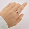 ANEL SOLITÁRIO CRAVEJADO VERDE DE PRATA-159700