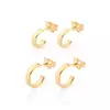 KIT DE BRINCOS MEIA ARGOLAS LISA - 527014