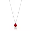 Gargantilha Ponto de Luz Gota Vermelho de Prata –4553240 - comprar online