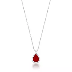 Gargantilha Ponto de Luz Gota Vermelho de Prata –4553240 - comprar online