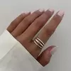 Anel de Prata com 3 Aros Lisos -410020