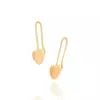 BRINCO CORAÇÃO "ALMOFADA" BANHADO A OURO 18K -522668