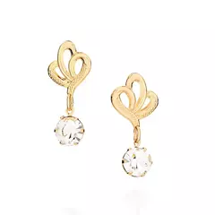 Brinco Formato Flor com Cristais - 525199
