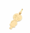 PINGENTE MENINA MED 2,5 CM X 0,90 CM FOLHEADO A OURO 18K - 542455