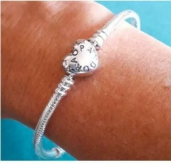 BRACELETE PARA BERLOQUES PANDORA PRATA 925 19 CM CORAÇÃO -139380 - comprar online