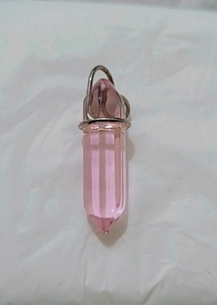 PINGENTE PEDRA VIDRO BASE DE PRATA-155686 - comprar online