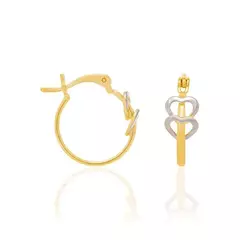 ARGOLA INFANTIL BANHADO A OURO 18K COM APLICAÇÃO DE RHODIUM - 520956 -  LB SEMIJOIAS E ACESSÓRIOS