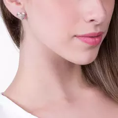 Brinco Banhado a Ouro 18K com Coração-525836 - comprar online