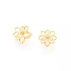 BRINCO FORMATO FLOR VAZADA COM ZIRCÔNIAS -525460