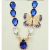 Cabedal de Luxo V Borboleta G 8 gotas Azul Royal Degradê - (cópia)
