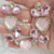 Cabedal de Luxo V - o par - Gota Coração Rosa opaco/BB