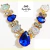 Cabedal de Luxo V - o par - Gota sem corrente azul celeste nude - (cópia)
