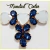 Cabedal de Luxo T - o par - Coração azul celeste royal - (cópia)