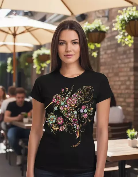 Playera Colibrí Floral MIS RAÍCES - comprar en línea