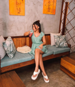 Vestido Solto Verde Água - comprar online