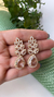 Brincos Luxo Dourado Zircônia